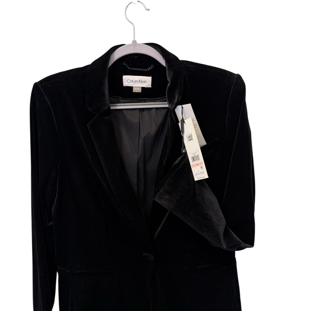Calvin Klein Women's Black Velvet Blazer